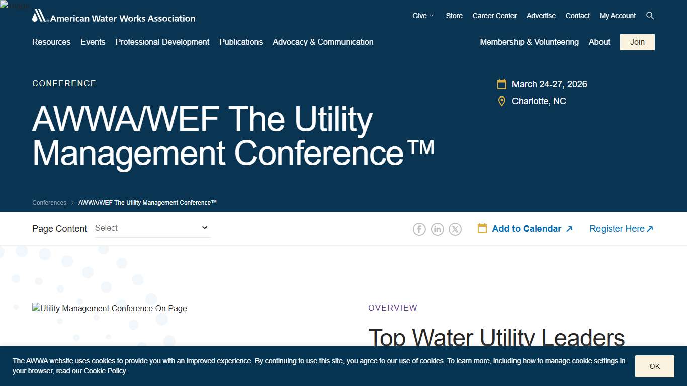 AWWA/WEF The Utility Management Conference - American Water Works Association